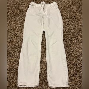 Abercrombie and Fitch White Denim Jeans